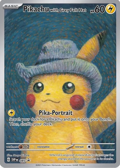 Pikachu with Grey Felt Hat